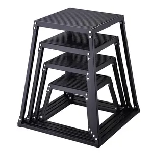 【Summervibes】VEVOR Plyometric Jump Boxes,  12/18/24/30 Inch Plyo Box, Platform and Jumping Agility Box, Anti-Slip Fitness Exercise Step Up Box Set for Home Gym Training, Conditioning Strength Training, Black