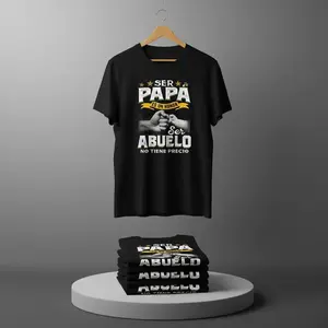 Funny Grandpa Shirt, Gift For Grandfather, Ser Papa Es Un Honor Ser Abuelo No Tiene Precio Spanish T-Shirt Menswear Casual Cotton Top Classic Fabric