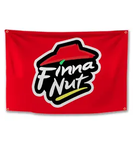Finna Nut Banner Flag Pizza 3x5ft Premium Quality with Brass Grommets Vibrant Colors For College Dorm Room Man Cave