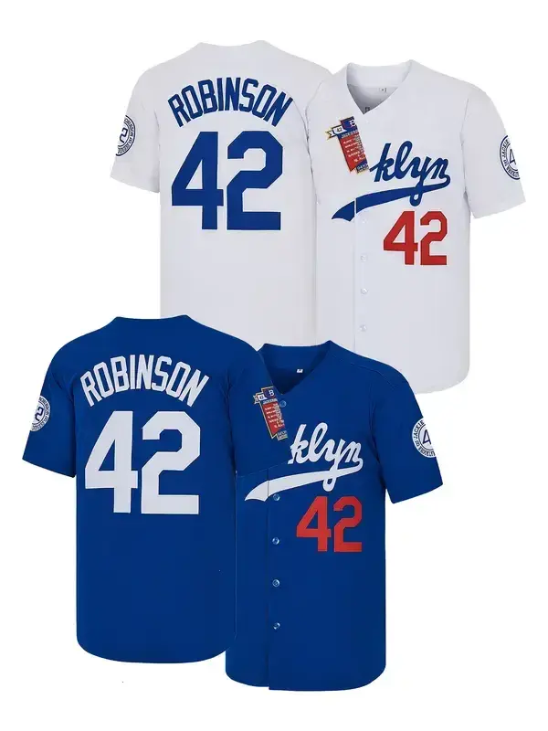 Men’s Vintage Baseball Jersey - #42 Jackie Robinson Tribute, Quick Dry Men’s Clothing, Fan Gift & Souvenir Sports Apparel