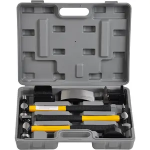 Auto  Shaping and Forming Repair 7- Kit - Fender Roller Fixer Dent Remover Tool Set with Hammer and