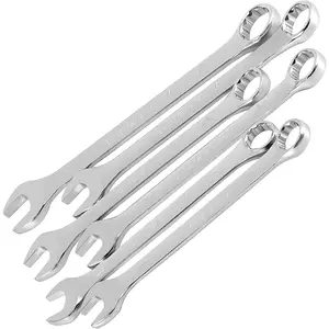 6 Piece Metric Combination Wrench Set, 22-30mm, 12-Point Design with 15-Degree Offset, Chrome Vanadium Steel