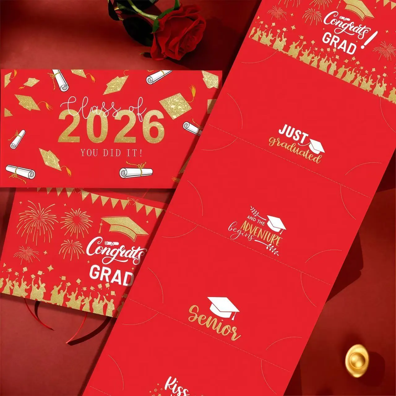 2026 Graduation Cash Envelope Folded Lucky Money Surprise Gift, Perfect Graduation Party Favors, Unique Graduation Gifts for Students