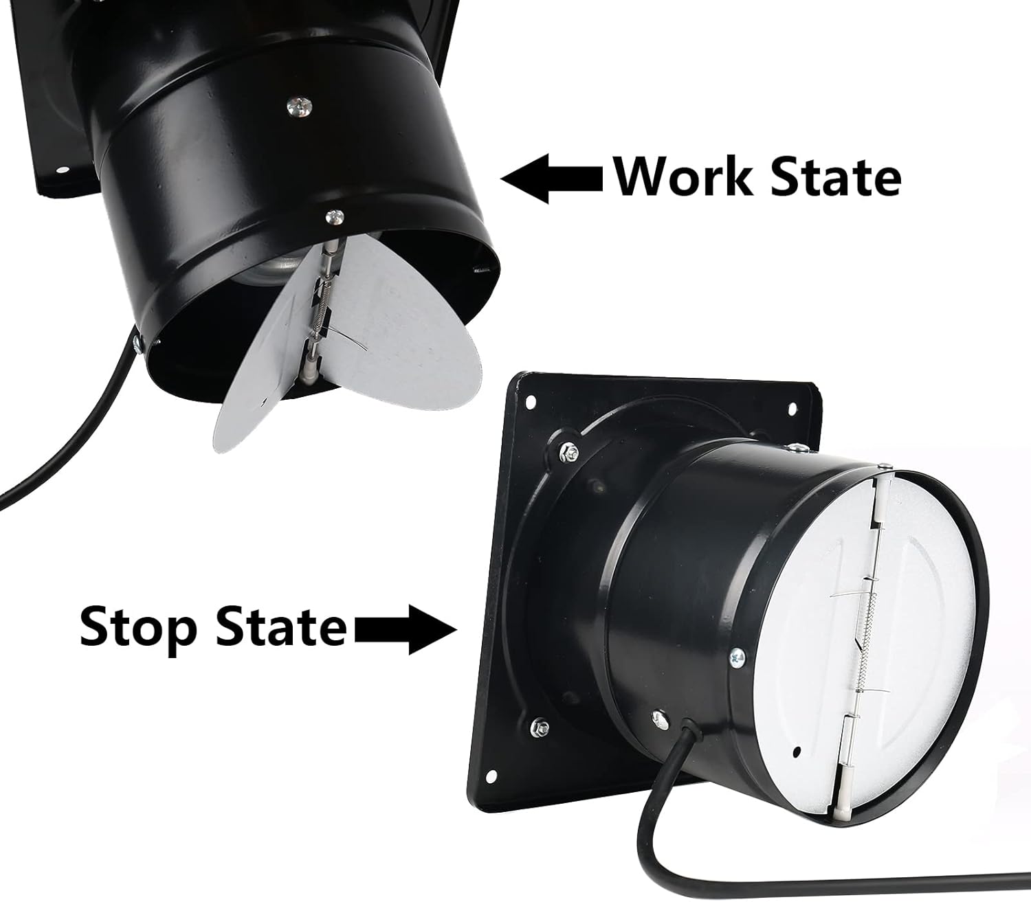 8 inch Exhaust Fan With Switch Through-wall installation Ventilation Fan 110V Exhaust Smoke Fan