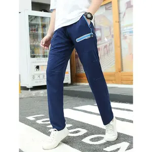 Boys' Ice Sliky Fiber Fabric Pants - Lightweight Quick-Dry Outdoor Pants with Zipper Closure, Adjustable Drawstring Waist - All-Season Hiking, Travel, School & Everyday Pants for Active Boys - Easy-Care Athletic Trousers, Hiking Pants, Travel Clothing, Ca