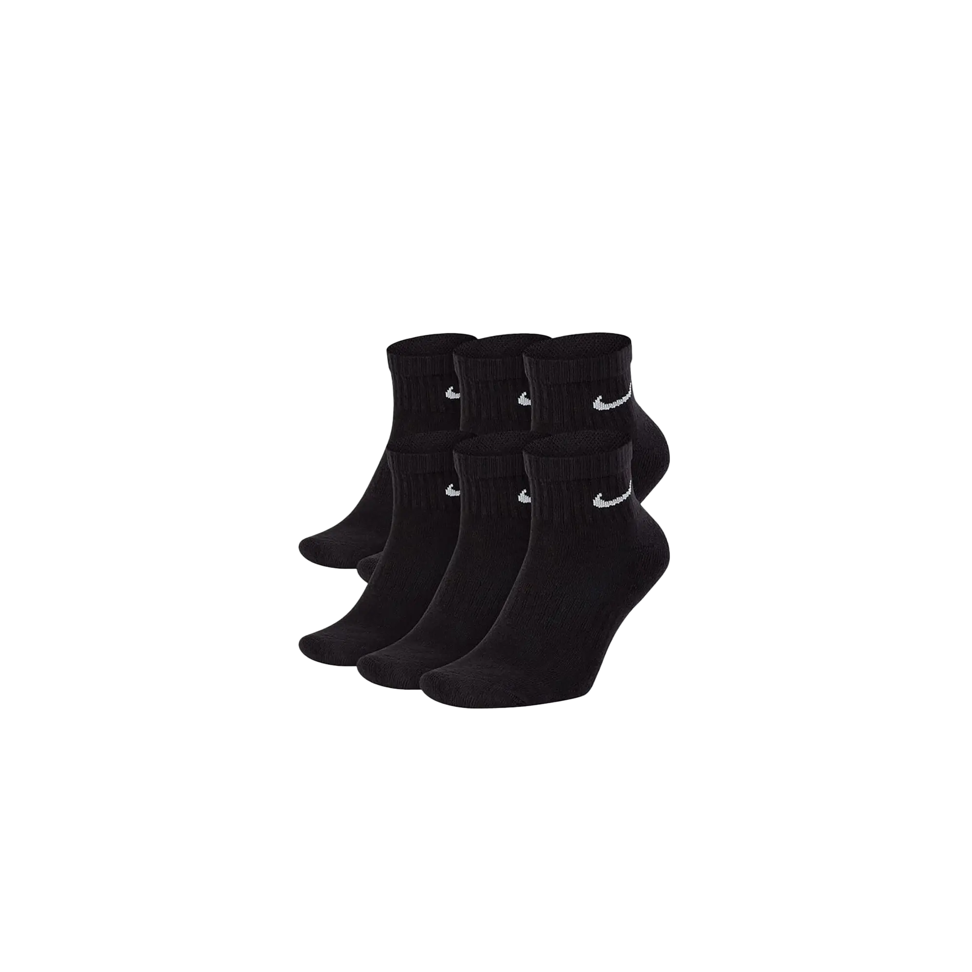 Everyday Cushioned Training Ankle Socks (6 Pairs) "Black / White" SX7669 010
