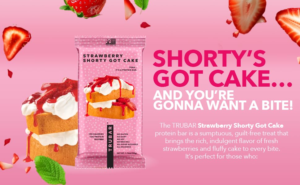 TRUBAR Vegan Protein Bar, Get In My Belly Pb & Jelly, Gluten Free, Plant Based, High Fiber, Dairy Free, Low Fat, Non GMO, No Sugar Alcohols, 12G Lean Protein, 13G Fiber, Healthy Snack Bars, 12 CT