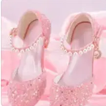 Girls' Princess Shoes with Sparkling Star Pendant, Fashion High Heels for Party Dresses, Formal Dance Shoes for Girls Birthday, Footwear Style