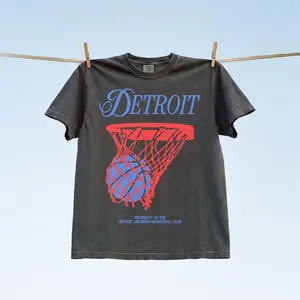 Detroit Basketball Shirt, Retro Bball Fan Game Day Graphic Tee