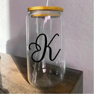 Name glass cup Drinkware 16 oz