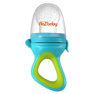 Razbaby RaZ-Feeder - Fruit Feeder with Caramel, Dishwasher Safe, Easy to Clean, Suitable for 0-36 Months, Silicone Nipple