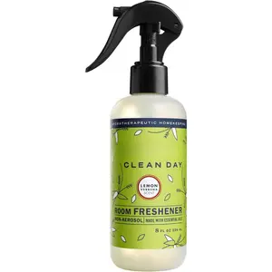 CLEAN DAY Lemon Verbena Air Freshener Spray for Bathrooms, Aromatherapeutic Homekeeping with Essential Oils, Non-Aerosol, Garden-Inspired Scent, 8 fl oz (Pack of 1)