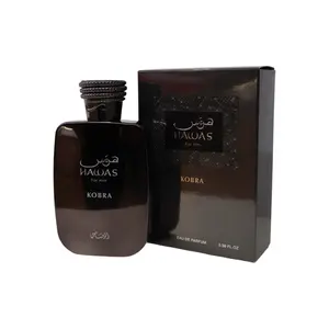 Rasasi | Hawas Kobra | Eau De Parfum | 3.4 oz - 100 ml | Men's Fragrance | Citrus, Fresh Spicy, Fresh, & Green Notes | Citrus Woody Fragrance