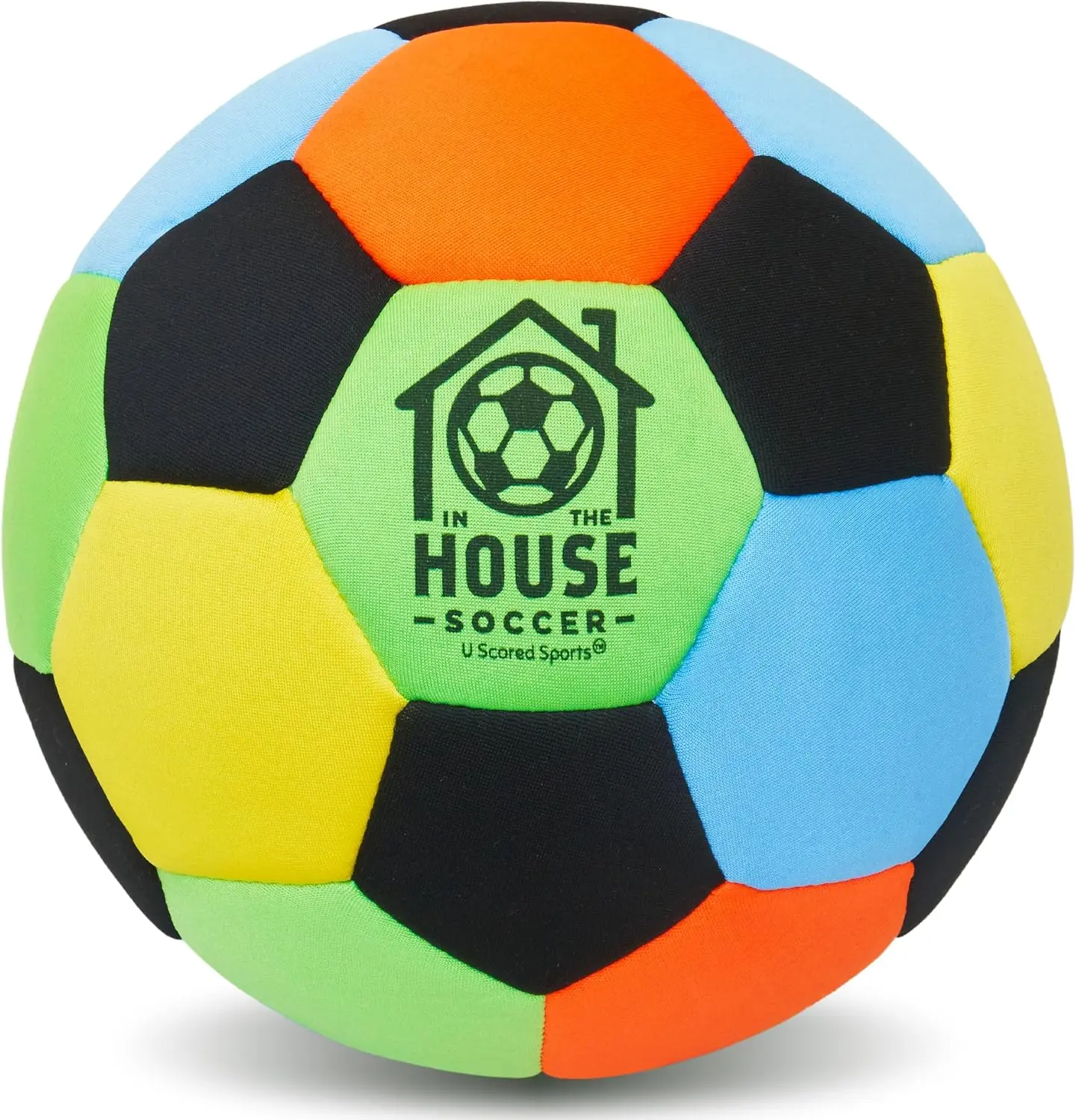 Brightly Colored Indoor Size 4 Soft-Touch Padded Soccer Ball - Soccer Gear, Football Training & Skill Trainer - Gentle on Floors for Kids (Ages 3+) - Ideal for Home Practice Balls