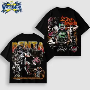 [WWE] Penta El Zero V3 Miedo Zero Miedo Lucha Libre Wrestling T Shirt Premium Cotton Graphic Tee, Mexican Wrestler Mask Gothic Streetwear Shirt, AEW Fan Gift Unisex, Wrestling Event Outfit