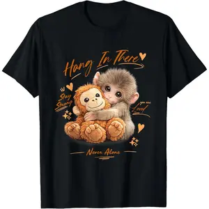 Adorable Cute Baby Monkey Punch Men Women T-Shirt