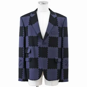 Pre-owned Louis Vuitton Wool Small Leather Goods LV MADE PARIS Damier Jacket