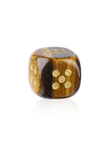 Natural Crystal Dice for Cross-Border Casual Board Games, Agate Jade Carved Rounded Edges, 15mm Semi-Precious Stone Dice, Crystal Carvings, Natural Crystal Stones