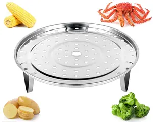 Steamer Rack 8.5 Inch Stainless Steel Steaming Rack Steam Tray with Removable Legs for Steamer Cookware Instant Pressure Cooker Multi-functional Steamer Basket