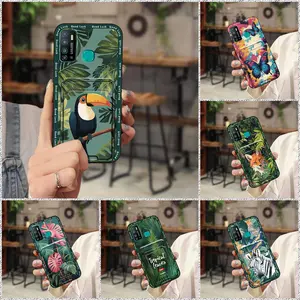 Anti-knock Graffiti Phone Case For infinix X680/Hot9 Play Anti-dust protective Cute Back Cover Dirt-resistant Card slot Card sleeve Soft case Full wrap Card bag Fashion Design TPU