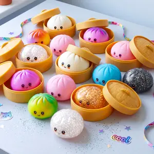 JOYIN Dumpling Squishy Toy, Glitter Dumpling Mystery Box, Colorful Dumplings Stress Balls Fidget Sensory Toy, Soft Squeeze Decompression Dough Gift for Adults