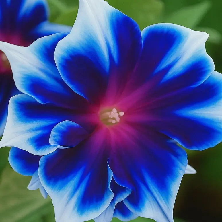 CZ GRAIN Blue and White Morning Glory Flowering Vine Seeds - 100 Seeds per Packet for Summer Decorative Garden Plant