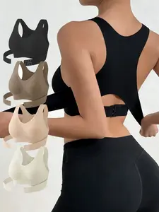 Women's Wireless Bra, 2-In-1 Posture Corrector, Back Cross Strap + Front Buckle, Comfortable Breathable, Ideal for Daily Wear