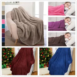 Sherpa Throw Blanket, Fuzzy Snuggle Blanket for Camping Traveling Couch Bed