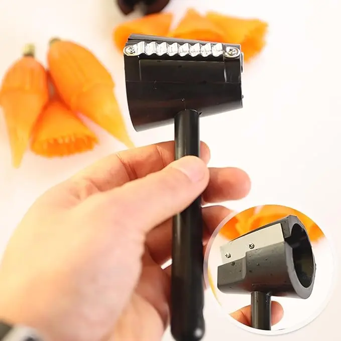 Vegetable Peeler Slicer, Stainless Steel Spiral Funnel Flower Roller, Carrot Vegetable Cutter Spiral Slicer, Cucumber Sharpener, Carrot Curler and Peeler for Fruit Veggie Potatoes Carrot Cucumber