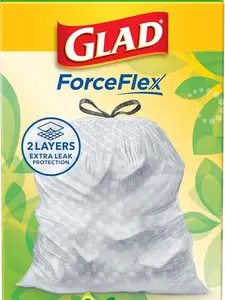 Glad ForceFlex Tall Kitchen Trash Bags, 13 Gal, Gain Original with Febreze, 40 Ct (Pack May Vary)
