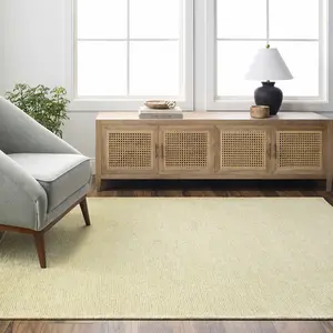Isako Solid Lime Washable Area Rug - Promo