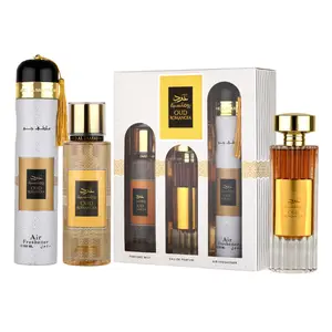 Ard Al Zaafaran Oud Romancea 3-Piece Gift Set for Women (3.4 Ounce Eau De Parfum Spray + 8.4 Ounce Body Mist + 10.0 Ounce Air Freshener)