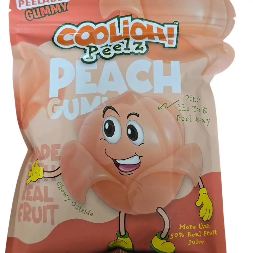 Coolioh Peelz Peach Gummy Candy – Fun Peelable Gummy (6 oz)