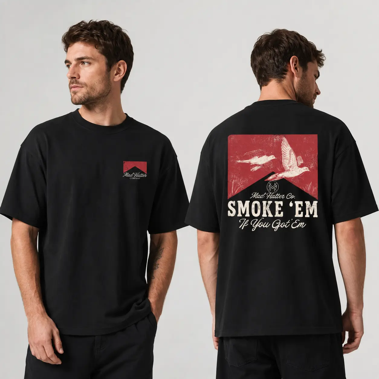 Smoke 'Em T-Shirt – Retro Automotive Racing Drag Strip Unisex Cotton Graphic Tee