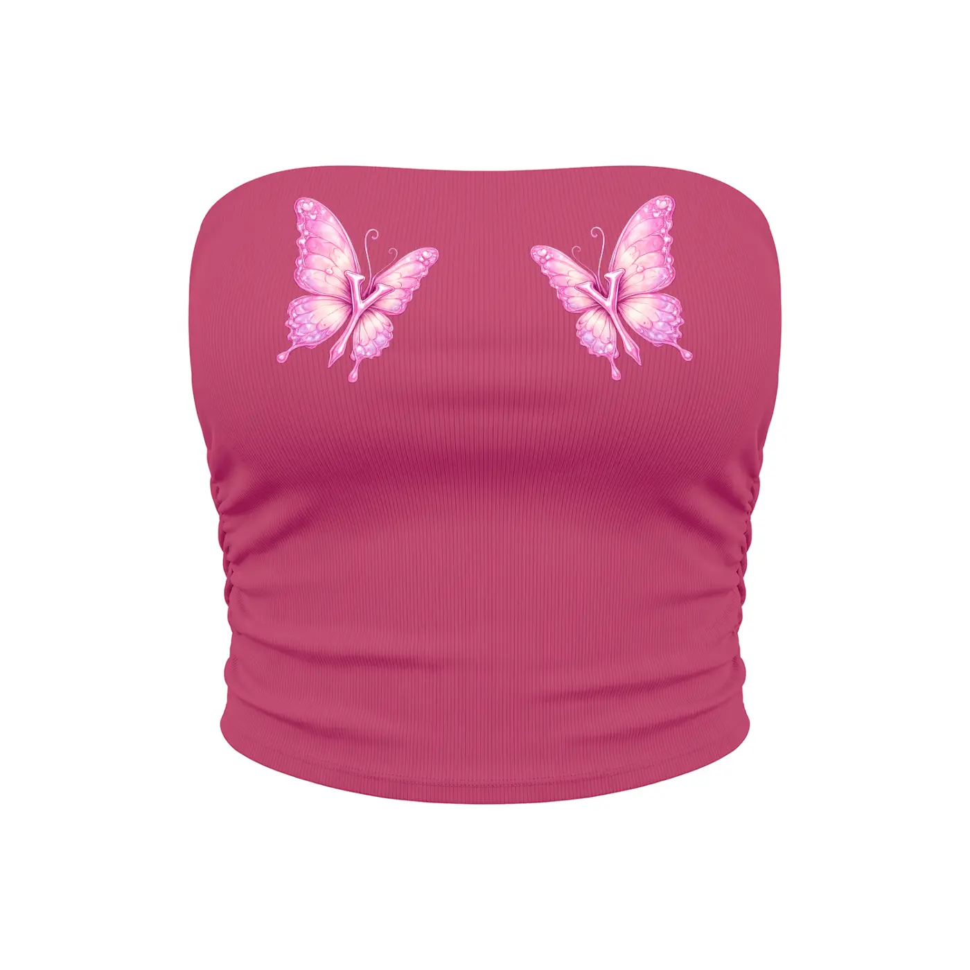 LVL Women’s Ruched Cropped Yoga Tube Top