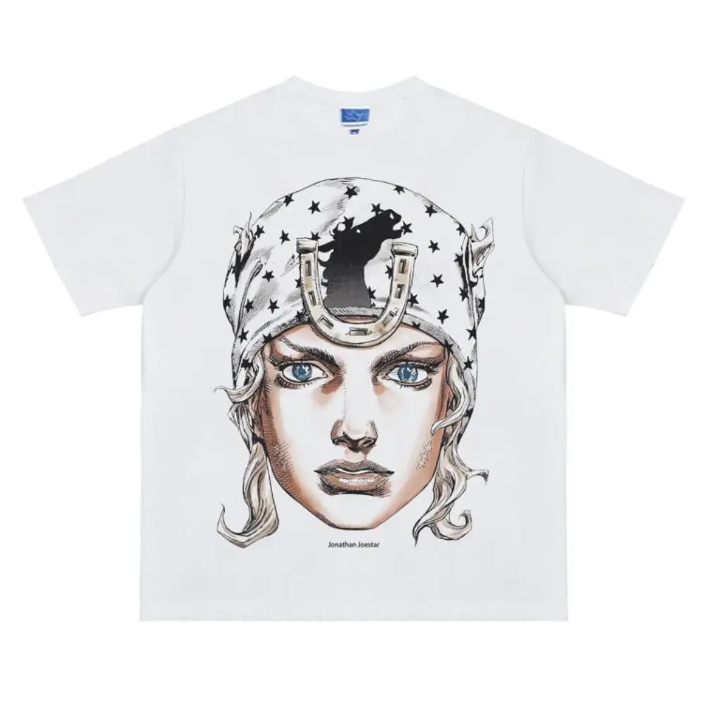Women's Vintage Graphic Art Oversize Fit Short Sleeve Tee - 100% Cotton Unisex Johnny Portrait Vintage Fan Tee, Sporty Chic Casual Sports Top, Affordable Streetwear, 2XL, Cold Wash, Gift Option