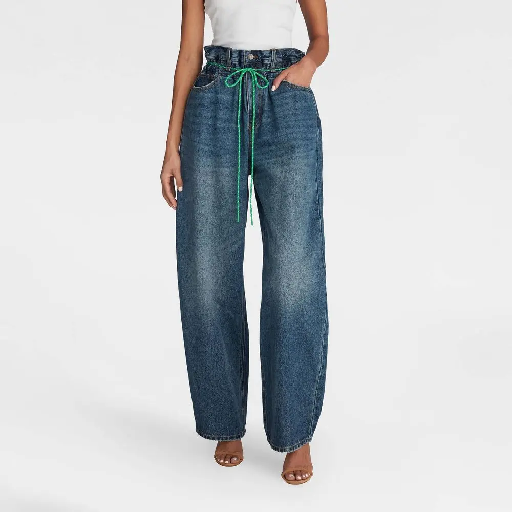 KBB by KAHLANA Women's Barrel Leg 'The Paper Bag Jean', Bottom, Style KBB by KAHLANA Women's Barrel Leg 'The Paper Bag Jean', Bottom, Style