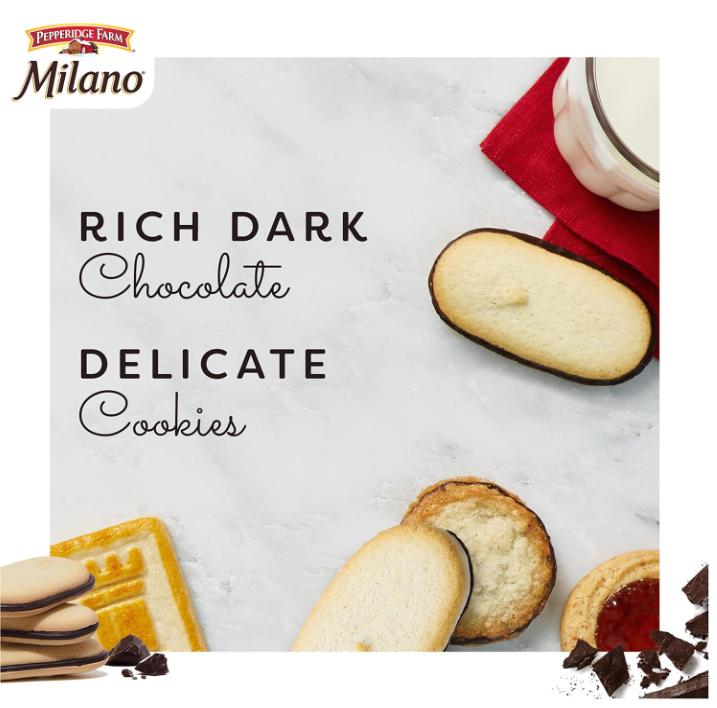 Pepperidge Farm Milano Cookies, Dark Chocolate, 20 Packs, 2 Cookies per Pack