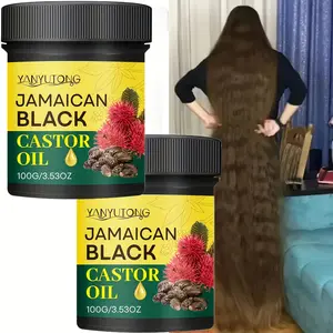 2 bottles of 100g Jamaica black castor oil, alcohol free, moisturizing hair care, natural hair care lotion, Natural Ingredients, skin and eyebrows, mild and non irritating, all hair universal