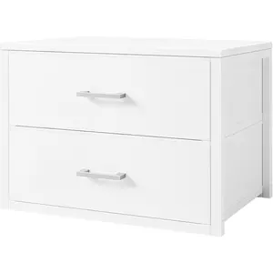 Stackable Storage Drawers Closet Organizers and Storage Bins Fabric White 2 Drawer Dresser for Bedroom Office Modern