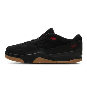 Nike Jordan Flight Court Black Varsity Red Gum Men's Sneakers HF3225-001 Retro Streetwear Comfortable All-Day Use