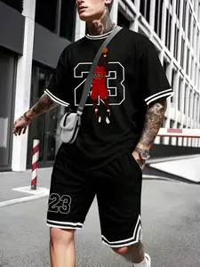 Men's Short Sleeve Shorts Regular Fit Set, Casual Summer, Knit, Comfortable & Stylish Design, Perfect for Daily Wear
