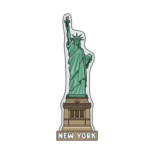 Statue of Liberty 3D Wooden Souvenir Magnet - Custom New York City Iconic Freedom Symbol Eco-friendly High-quality Wood Gift