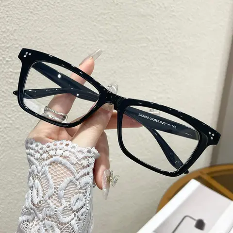Simple Anti-blue Light Square Frame Eyeglasses, Basic Fashion Eyeglasses for Women & Men, Fashion Eyeglasses for Work, Daily Clothing Decor, Square Frame Eyewear, Stylish Square Frames, Casual Stylish Glasses, Trendy Square Frame