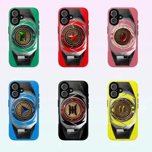 Power Rangers Zeo mode Colorful Power Morpher Phone Case with Iconic All Rangers Zeo Coin Design etc Shockproof Superhero Anime Protection Durable Polycarbonate TPU Suitable for iPhone 17-11 Pro Max/Plus and  Samsung Galaxy S23-25