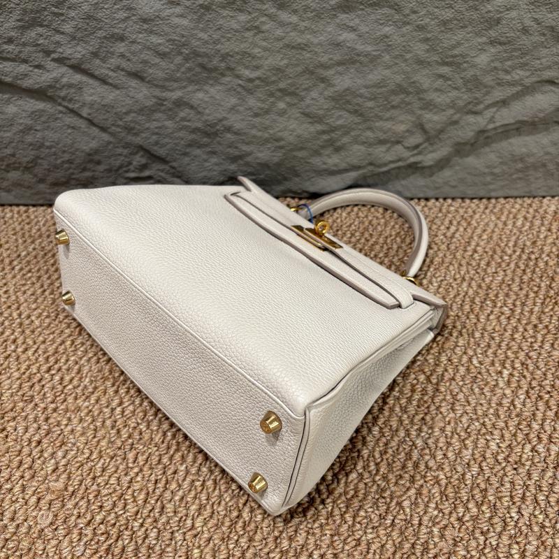 Pre-owned HERMÈS Leather tote bags Hermes Kelly 25 Togo 8L Beton (jd0906a0)