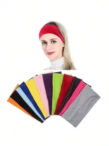 4/8pcs Solid Color Headbands In Campus Style Athletic Headband Set Casual,Gym Hair Band Turban Headband Sweatband, Hairband Fall Winter Hair Accessories For Women For Vacation Outfits Woman Elegant Scarf