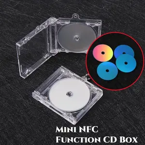 1pc NFC Functional CD Disc Key Chain Mini CD Case Keychain Peripheral Commemorative Album Key Holder For DIY Backpack Pendant