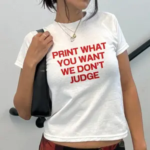 Personalized Women'S Baby Tee, Custom Y2K Baby Tee For Women, Custom Text Y2K Clothing Gift For Daughter, Custom Text Baby Tee Gift For Friend