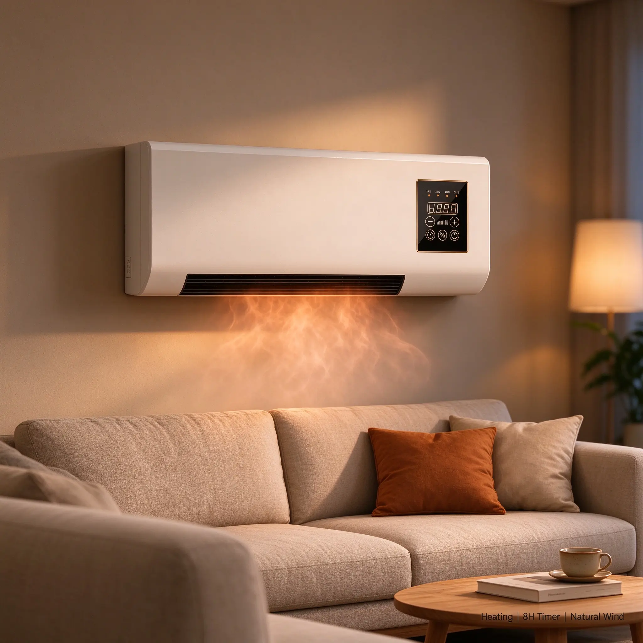Heating 8H Timer Natural Wind Wall-Mounted Air Conditioner for Comfortable Home Environment